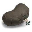 Kapok zafu halvmne meditationspude - Dark Olive